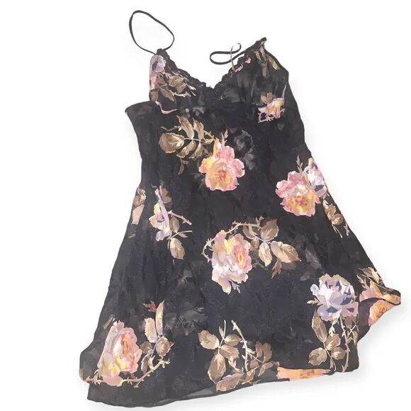 California dynasty floral sheer mini lingerie dress - Picture 3 of 4